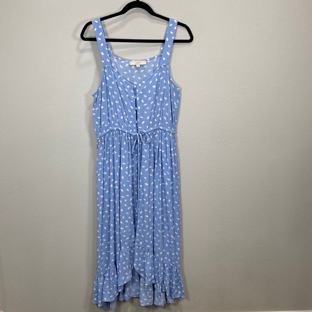 Loft light blue dress midi - Picture 1 of 9